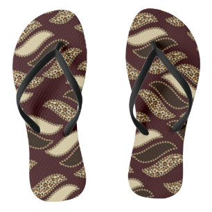 Tongs motif africain de la peau de guépard