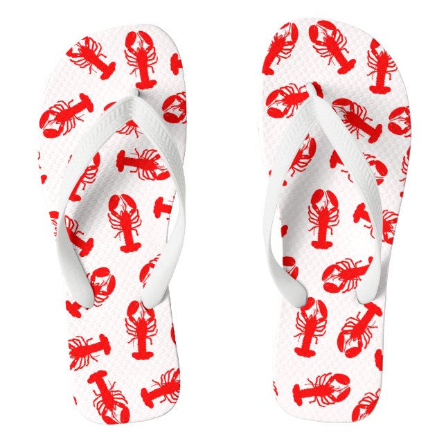 Tongs Motif animal de homard rouge mignon (Semelle)