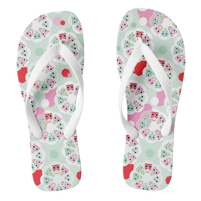 Tongs motif arrière - plan de choux à fleurs pastel (Semelle)