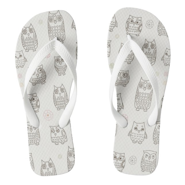 Tongs Motif avec des hiboux (Semelle)