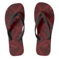 Motif damassé de rose gothique rouge vintage