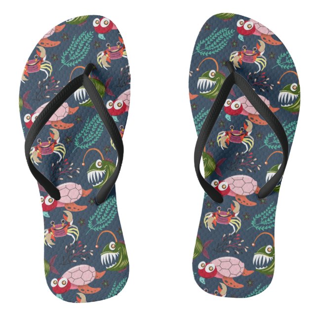 Tongs Motif d'animaux aquatiques | vie sous-marine en me (Semelle)