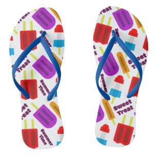 Tongs Motif de bar à jus congelé en été
