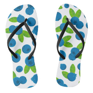 Tongs Motif de bleuets frais