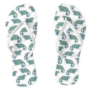 Tongs Motif de caméléon