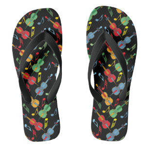Tongs Motif de Cellos coloré