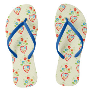 Tongs Motif de coeur populaire portugais