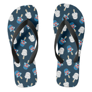 Tongs Motif de crème glacée du côté foncé