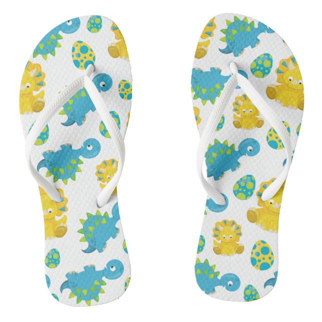 Tongs Motif De Dinosaures, Dinosaures Mignons, Baby Dino (Semelle)