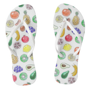 Tongs Motif de fruits