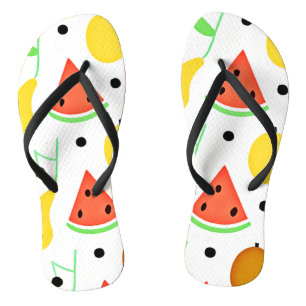 Tongs Motif de fruits tropicaux
