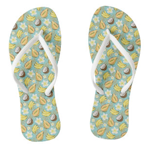 Tongs Motif de fruits tropicaux d'été
