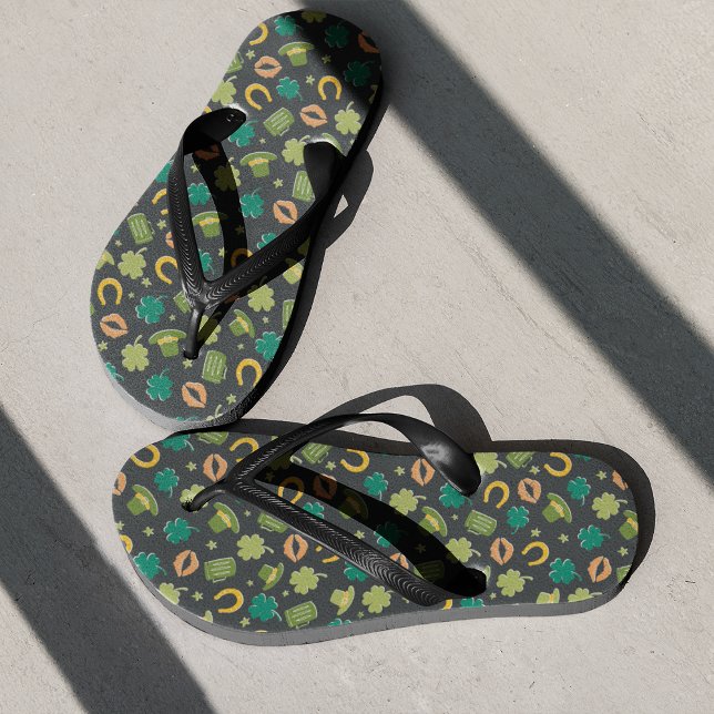 Tongs Motif de la fête de la Saint Patrick (Créateur téléchargé)