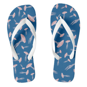 Tongs Motif de méduse d'océan bleu profond