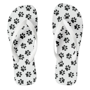 Tongs Motif De Pâtes, Paniers De Chien, Paniers Noirs