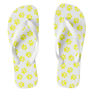 Tongs Motif De Pâtes, Patrouilles De Chien, Paws Jaunes
