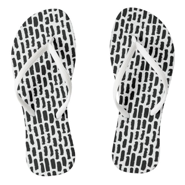 Tongs Motif de pinceau noir (Semelle)