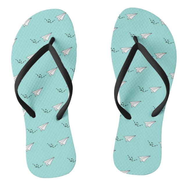 Tongs Motif de plan de livre vert (Semelle)