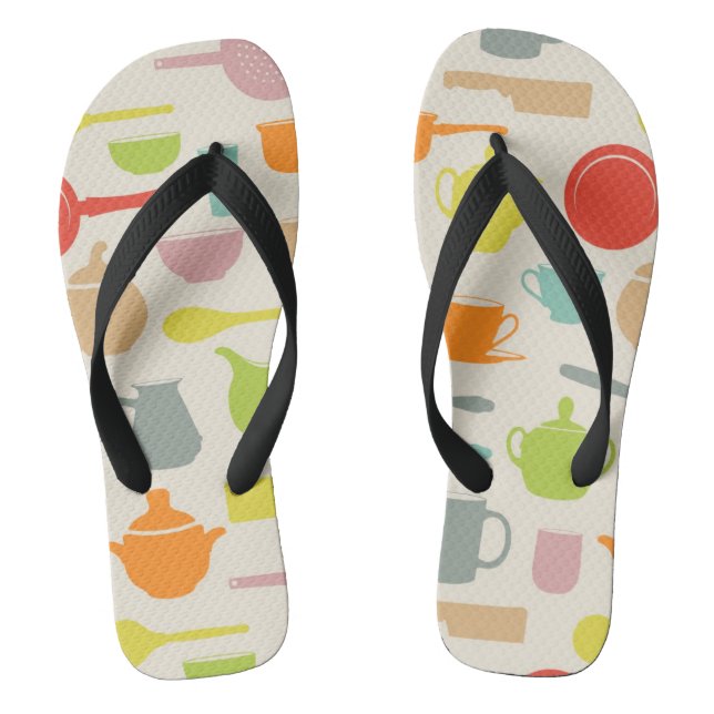 Tongs Motif de plats (Semelle)