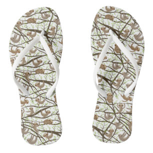 Tongs Motif de Sloth souriant