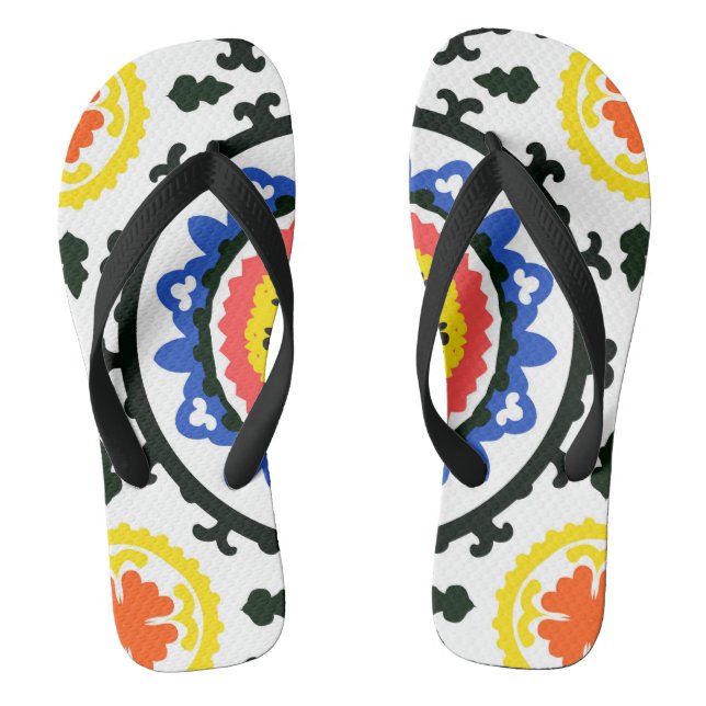 Tongs Motif de Suzani (Semelle)
