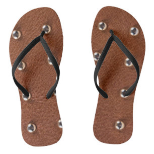 Tongs motif de texture de cuir