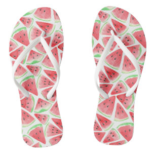 Tongs Motif de tranches de pastèque