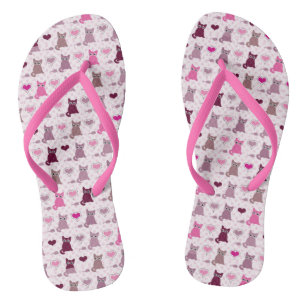 Tongs motif des filles Cute Kitten