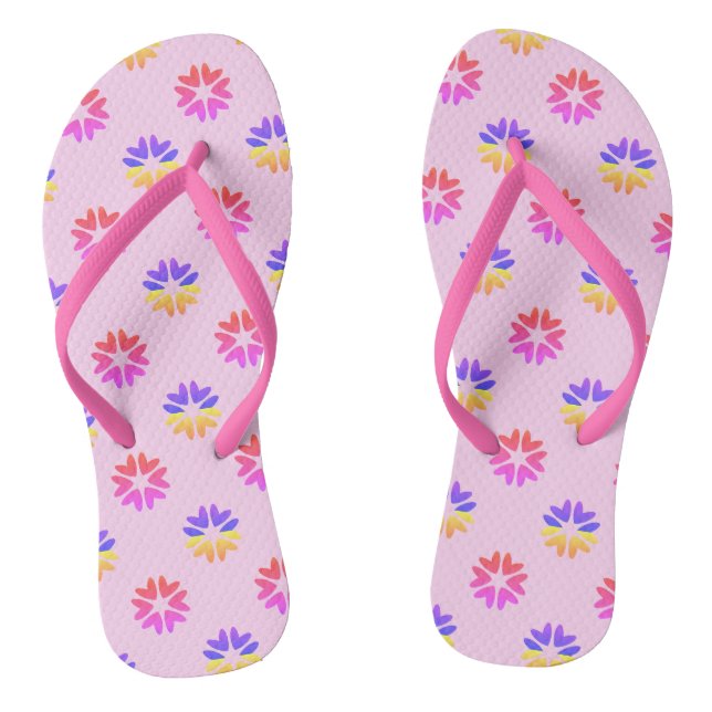 Tongs Motif des fleurs cardiaques (Semelle)