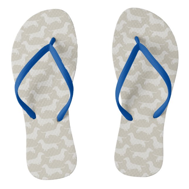 Tongs Motif des silhouettes de Dachshund (Semelle)