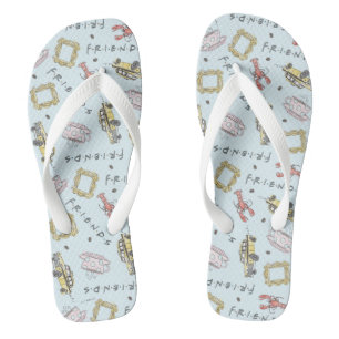 Tongs Motif d'icônes à l'aquarelle FRIENDS™