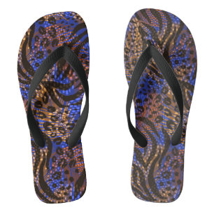 Tongs Motif d'impression Leopard et Zebra