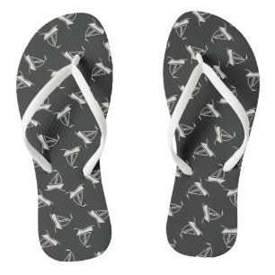 Tongs Motif Doodle Sailboat