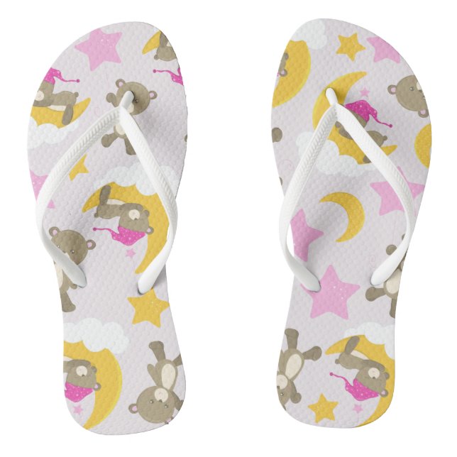 Tongs Motif D'Ours, Nounours, Mignons Ours, Étoiles (Semelle)