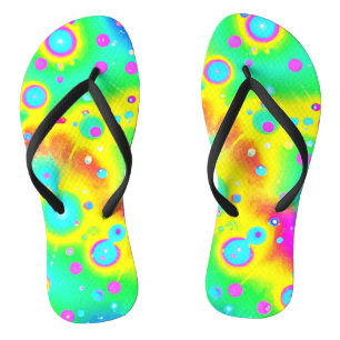 Tongs Motif dynamique Neon Blaze