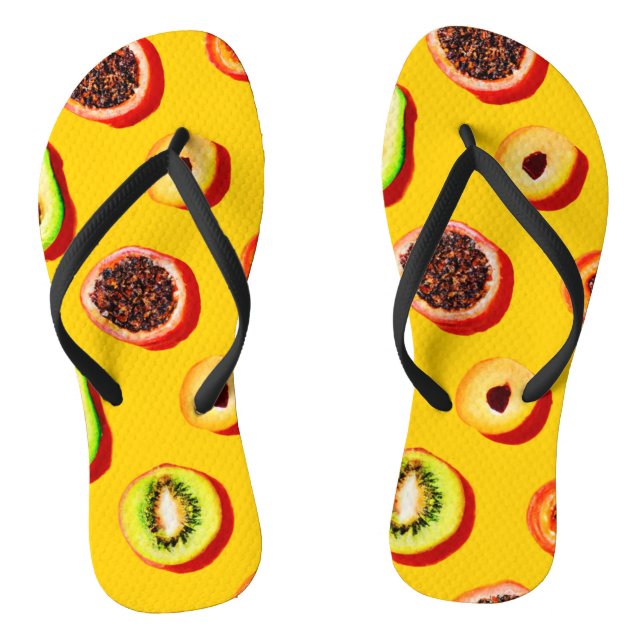 Tongs Motif élégant à base de fruits néons (Semelle)