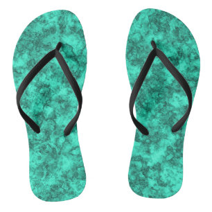 Tongs Motif en marbre clair turquoise
