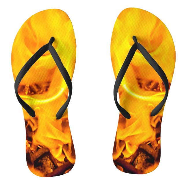 Tongs Motif Feu Et Flames (Semelle)