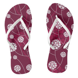 Tongs Motif floral abstrait