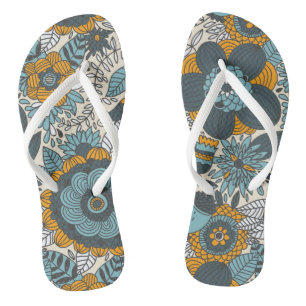 Tongs Motif floral vintage