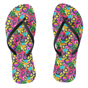 Tongs Motif Gay pride de Neon