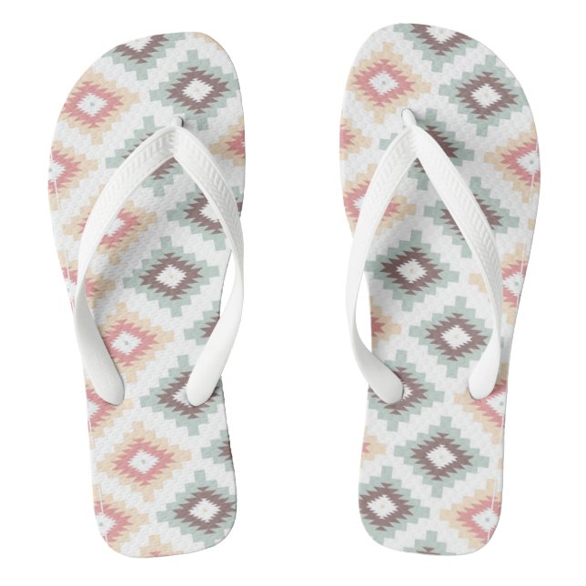 Tongs Motif géométrique dans le style aztèque (Semelle)