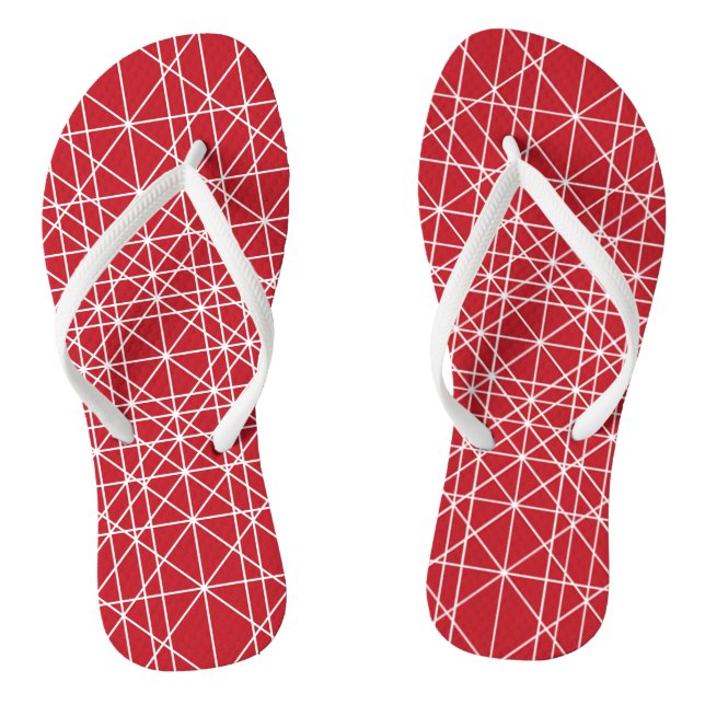 Tongs Motif Géométrique Miroku Rouge et blanc (Semelle)