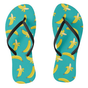 Tongs Motif illustré par bananes allé drôle