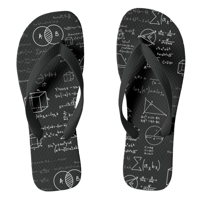 Tongs motif mathématique dessin de l'école de sciences g (Semelle)