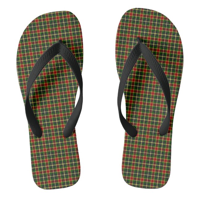 Tongs Motif McLachlin Chasse Tartan Plaid (Semelle)