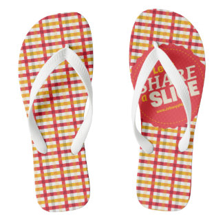 Tongs Motif plaid Partageons une tranche