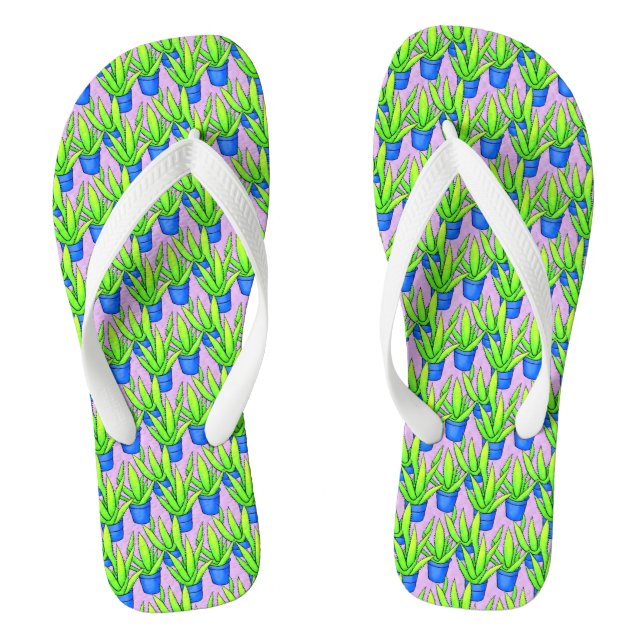 Tongs Motif Plante Aloe Vera (Semelle)