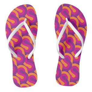 TONGS MOTIF RÉTRO 70