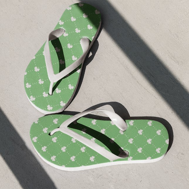 Tongs Motif Shamrock de la Fête de la Saint-Patrick (Créateur téléchargé)